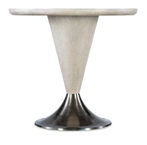 Hooker Furniture Modern Mood Counter Height Table With Sculptural Tulip Pedestal, Light Oak Diamond Finish, Chic Dining Appeal Light Brown 6850-75202-80