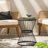 Christopher Knight Home® - Noble House - Lassen Outdoor 16 Inch Iron Side Table