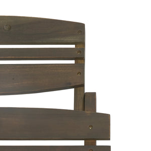 English Elm Christopher Knight Home® - LAHAINA Acacia Wood Foldable Chaise Lounge for Patio & Poolside — Weather-Resistant, Portable Comfort Grey 38.5 L x 24.75 W x 8.5 H 57076.00GRY