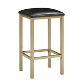 Homelegance By Top-Line Tosca Counter Height Metal Table Set with Faux Marble Top Gold Metal