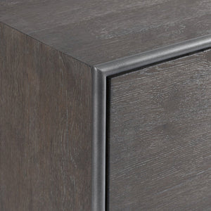 Bernhardt Bernhardt Outline Buffet With Wire-Brushed Oak, Textured Steel Frame, Soft-Close Drawers & Shelves 360135