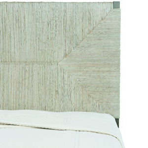 Bernhardt Bernhardt Alannis Queen Woven Panel Bed With Rustic Grey Oak Frame And Abaca Headboard Detail K1409