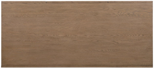 Hooker Furniture Sonnet Executive Desk With Wren Oak Veneer, Cane Drawers, Reversible Writing Surface & Wire Mgmt 6072-10462-85