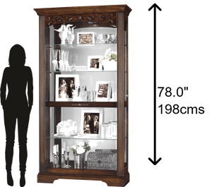 Hekman Furniture 680445 Howard Miller Curio Cabinet - Elegant Display Case With Adjustable Lighting & Shelves Hampton Cherry Hartland Curio Cabinet 680445