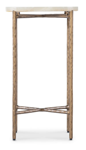 Hooker Furniture Melange Je Suis Petit Spot Table With Onyx Top & Textured Gold Frame — Compact Luxe Accent Piece 628-50746-00