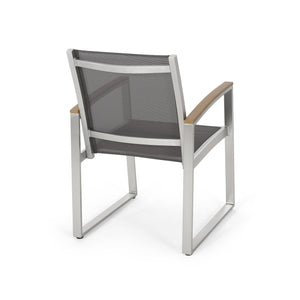English Elm Glasgow Outdoor Dining Chair Set Aluminum Mesh Mid-century Modern Patio Seating 62759.00