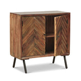 Christopher Knight Home® - Noble House - Harrington Mid-Century Modern Handcrafted Mango Wood Sideboard, Dark Brown