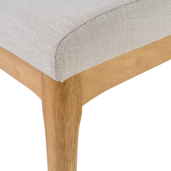English Elm Dining Chair Set of Two Armless Upholstered Seats with Rubberwood Legs Modern Style 58924.00LBE