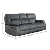 Parker House Parker Living Chapman - Polo Reclining Sofa with Drop Down Console Polo 94% Polyester, 6% Nylon (W) MCHA#834-POL