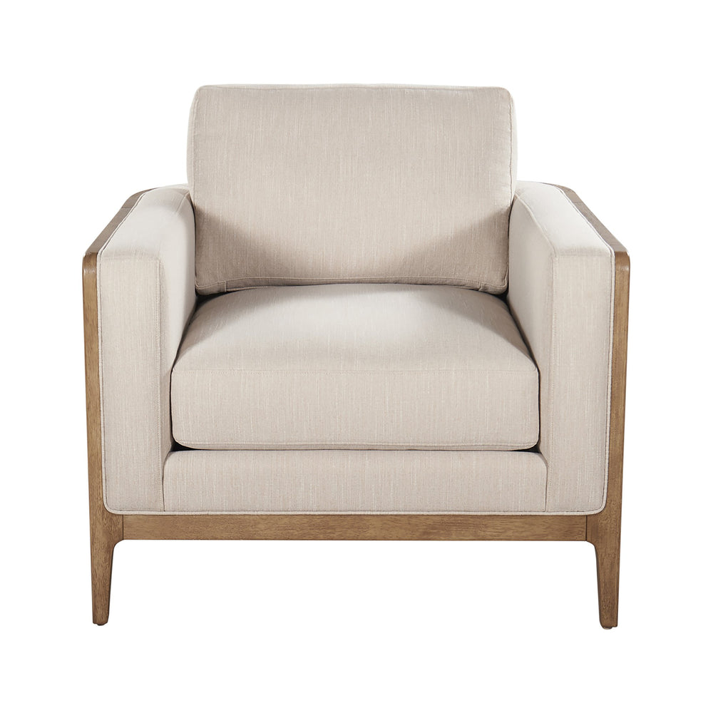 A.R.T. Furniture Harvey Lounge Chair - Contemporary Tawny Parrawood Frame With Cozy Salty Sand Upholstery & Cushion  Parrawood Solid Frame In The Tawny Finish 765503-5803