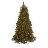 Christopher Knight Home® - Noble House - 7-foot Noble Fir Pre-Lit Clear String Light Hinged Artificial Christmas Tree