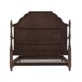 Revival Row King Panel Bed Brown with Chimney Smoke Finish P348-BR-K3 Pulaski Furniture