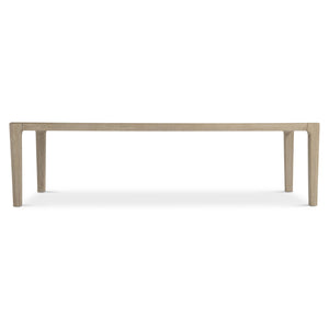 Bernhardt Bernhardt Teak Edenton 108" Outdoor Dining Table Sea Oat Finish Slatted Top Farmhouse Modern Design X09224