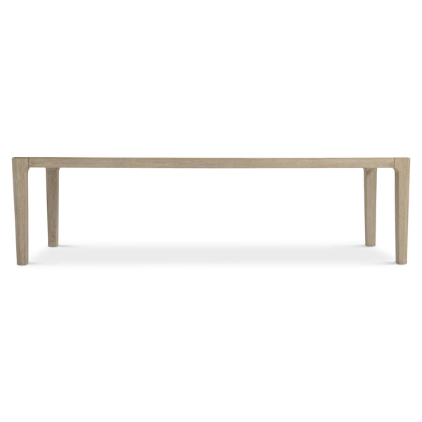 Bernhardt Bernhardt Teak Edenton 108" Outdoor Dining Table Sea Oat Finish Slatted Top Farmhouse Modern Design X09224