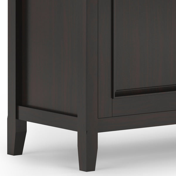 English Elm Amherst Wide 3-Door Storage Cabinet - Handcrafted Hickory Brown With Adjustable Shelves & Style B136P158350