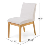 Christopher Knight Home® - Noble House - Kwame Ligh Beige Fabric/ Oak Finish Dining Chair - Set of 2