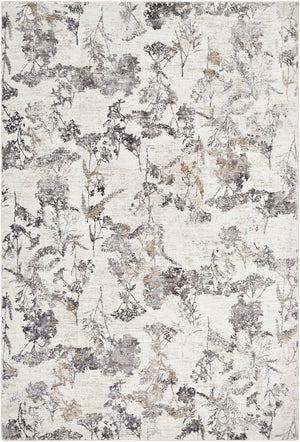 Livabliss Gakko Machine Woven Polyester Area Rug with Fringe for Industrial Rustic Living Rooms Cream, Gray 10' x 13'11" GKK2301-101311
