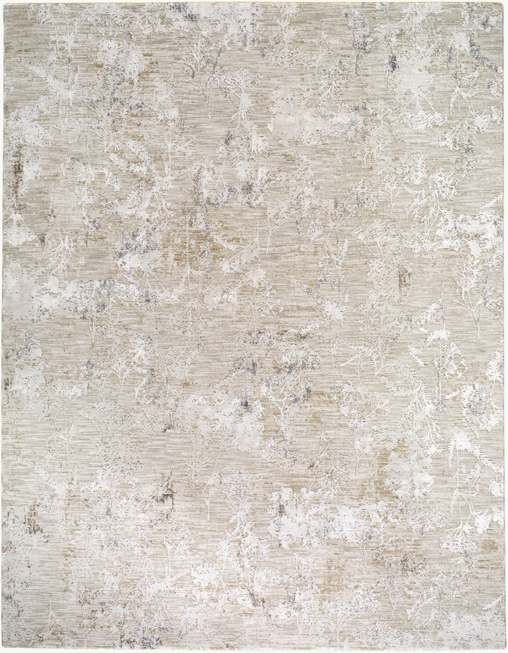 Livabliss Gakko Machine Woven Polyester Area Rug with Fringe for Rustic Industrial Living Rooms Charcoal, Ivory 5' x 7'5" GKK2302-575