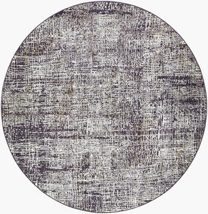Livabliss Gakko Machine Woven Polyester Area Rug with Fringe for Living and Dining Spaces Black, Ivory 5'3" x 5'3" GKK2307-53RD