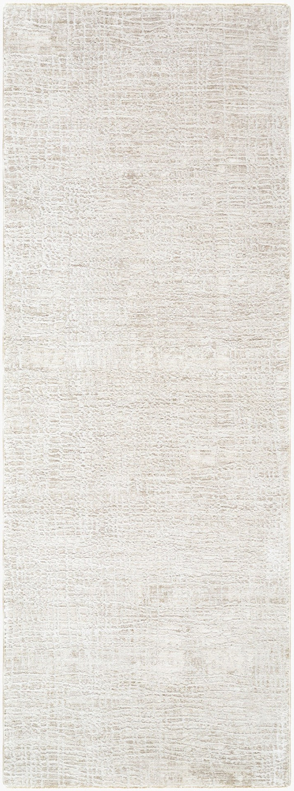 Livabliss Gakko Fringed Polyester Area Rug with Weathered Texture for Large Living Spaces Charcoal, Ivory 2'7" x 7'3" GKK2308-2773