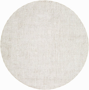 Livabliss Gakko Fringed Polyester Area Rug with Weathered Texture for Large Living Spaces Charcoal, Ivory 6'7" x 6'7" GKK2308-67RD