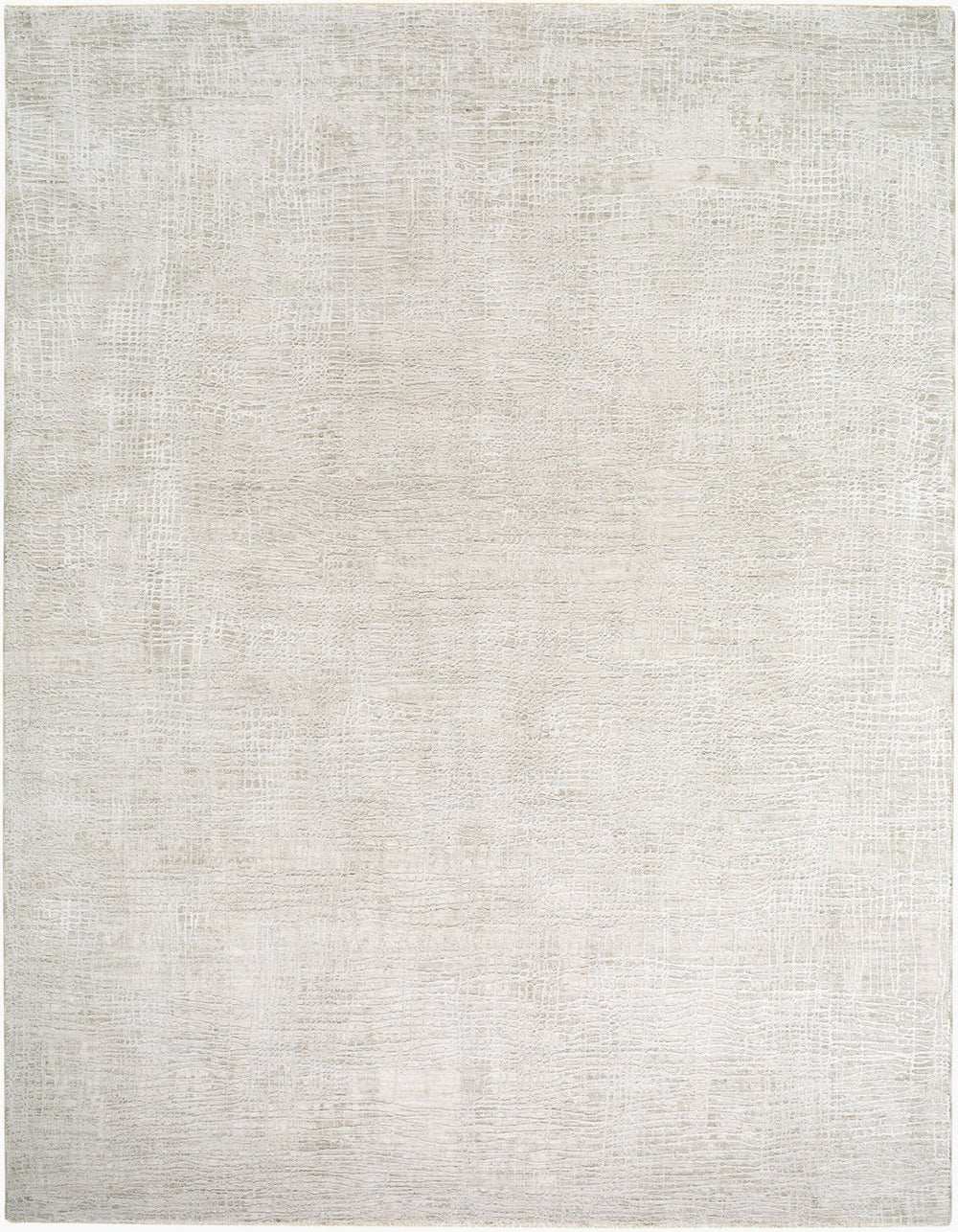 Livabliss Gakko Fringed Polyester Area Rug with Weathered Texture for Large Living Spaces Charcoal, Ivory 6'7" x 6'7" GKK2308-67RD