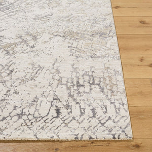 Livabliss Gakko Geometric Machine Woven Polyester Area Rug with Fringe for Living Rooms Cream, Charcoal 10' x 13'11" GKK2309-101311