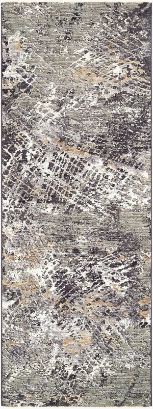 Livabliss Gakko Machine Woven Polyester Area Rug with Fringe for Large Living Spaces Medium Gray, Iv 2'7" x 7'3" GKK2310-2773