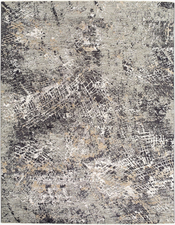 Livabliss Gakko Machine Woven Polyester Area Rug with Fringe for Large Living Spaces Medium Gray, Iv 6'7" x 9'6" GKK2310-6796