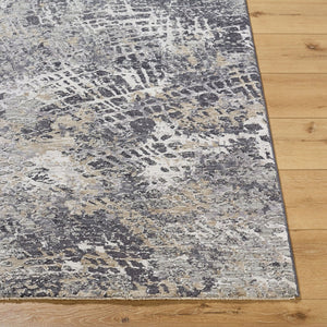 Livabliss Gakko Machine Woven Polyester Area Rug with Fringe for Large Living Spaces Medium Gray, Iv 6'7" x 9'6" GKK2310-6796