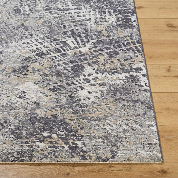 Livabliss Gakko Machine Woven Polyester Area Rug with Fringe for Large Living Spaces Medium Gray, Iv 6'7" x 9'6" GKK2310-6796