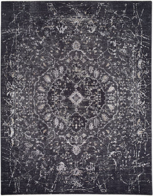 Livabliss Gakko Machine Woven Polyester Area Rug with Fringe Traditional Pattern for Living Rooms Black, Gray 2'7" x 3'11" GKK2311-27311