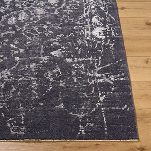Livabliss Gakko Machine Woven Polyester Area Rug with Fringe Traditional Pattern for Living Rooms Black, Gray 2'7" x 3'11" GKK2311-27311