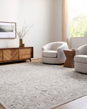 Livabliss Gakko Machine Woven Polyester Area Rug with Fringe for Living and Dining Rooms Charcoal, Ivory 2' x 2'11" GKK2312-2211