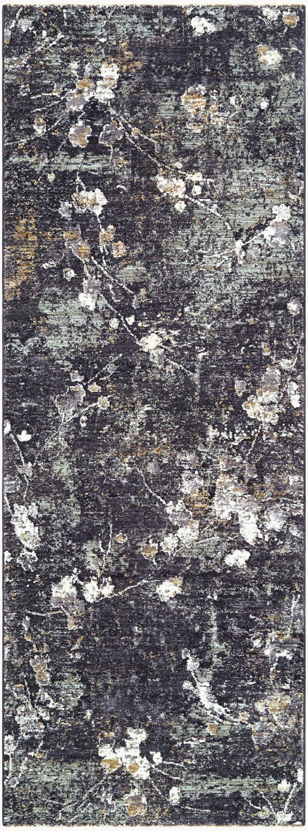 Livabliss Gakko Machine Woven Polyester Area Rug with Fringe for Large Living Spaces Black, Medium G 2'7" x 7'3" GKK2315-2773