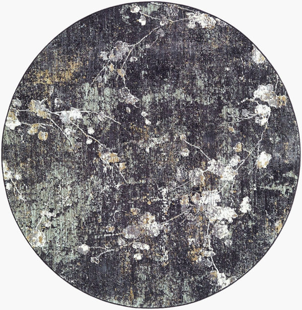 Livabliss Gakko Machine Woven Polyester Area Rug with Fringe for Large Living Spaces Black, Medium G 7'10" x 7'10" GKK2315-710RD