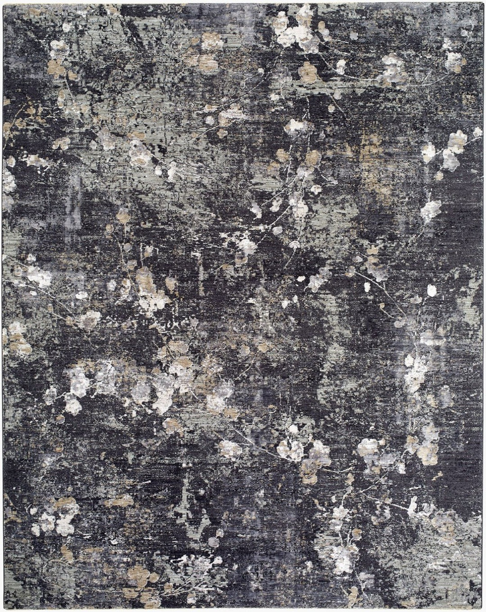 Livabliss Gakko Machine Woven Polyester Area Rug with Fringe for Large Living Spaces Black, Medium G 9' x 12'2" GKK2315-9122