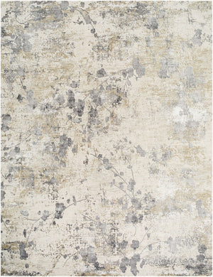 Livabliss Gakko Machine Woven Polyester Area Rug with Fringe Industrial Rustic Living Room Anchor Cream, Charcoal 6'7" x 9'6" GKK2316-6796