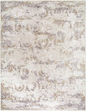 Livabliss Gakko Machine Woven Polyester Area Rug with Fringe Rustic Industrial Living Room Accent Charcoal, Cream 7'10" x 10'2" GKK2317-710102