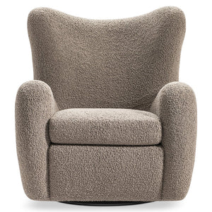 Bernhardt Bernhardt Silvi Sculpted Fabric Swivel Lounge Chair with Deep Curved Seating B802SGO