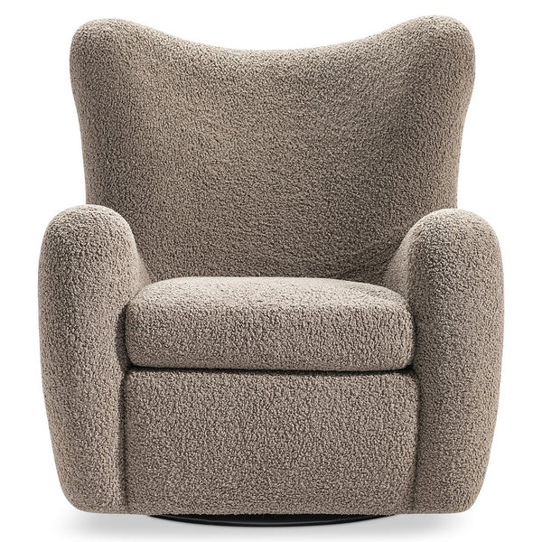 Bernhardt Bernhardt Silvi Sculpted Fabric Swivel Lounge Chair with Deep Curved Seating B802SGO