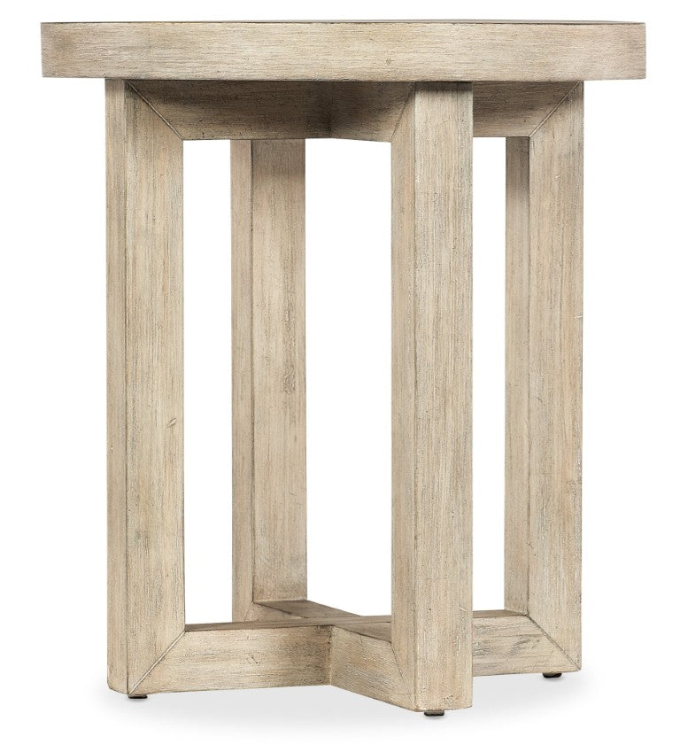 Hooker Furniture Commerce Modern Side Table In Light Acacia Wood Finish — Round 22" Top, Durable Solids & Veneers, Versatile Accent For Small Spaces 7228-80198-80