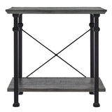 Homelegance By Top-Line Rafferty Vintage Industrial End Table Grey Wood