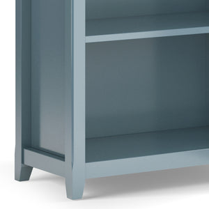 English Elm Amherst 30-Inch Solid Wood 5-Shelf Bookcase In French Blue - Elegant Storage For Any Room Style B136P158327