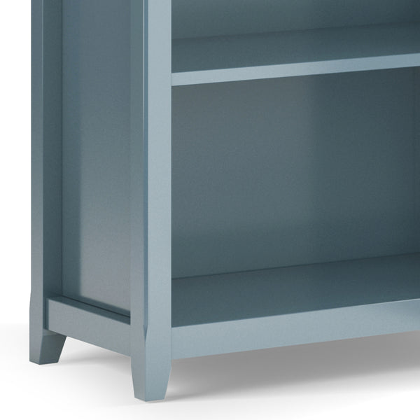 English Elm Amherst 30-Inch Solid Wood 5-Shelf Bookcase In French Blue - Elegant Storage For Any Room Style B136P158327
