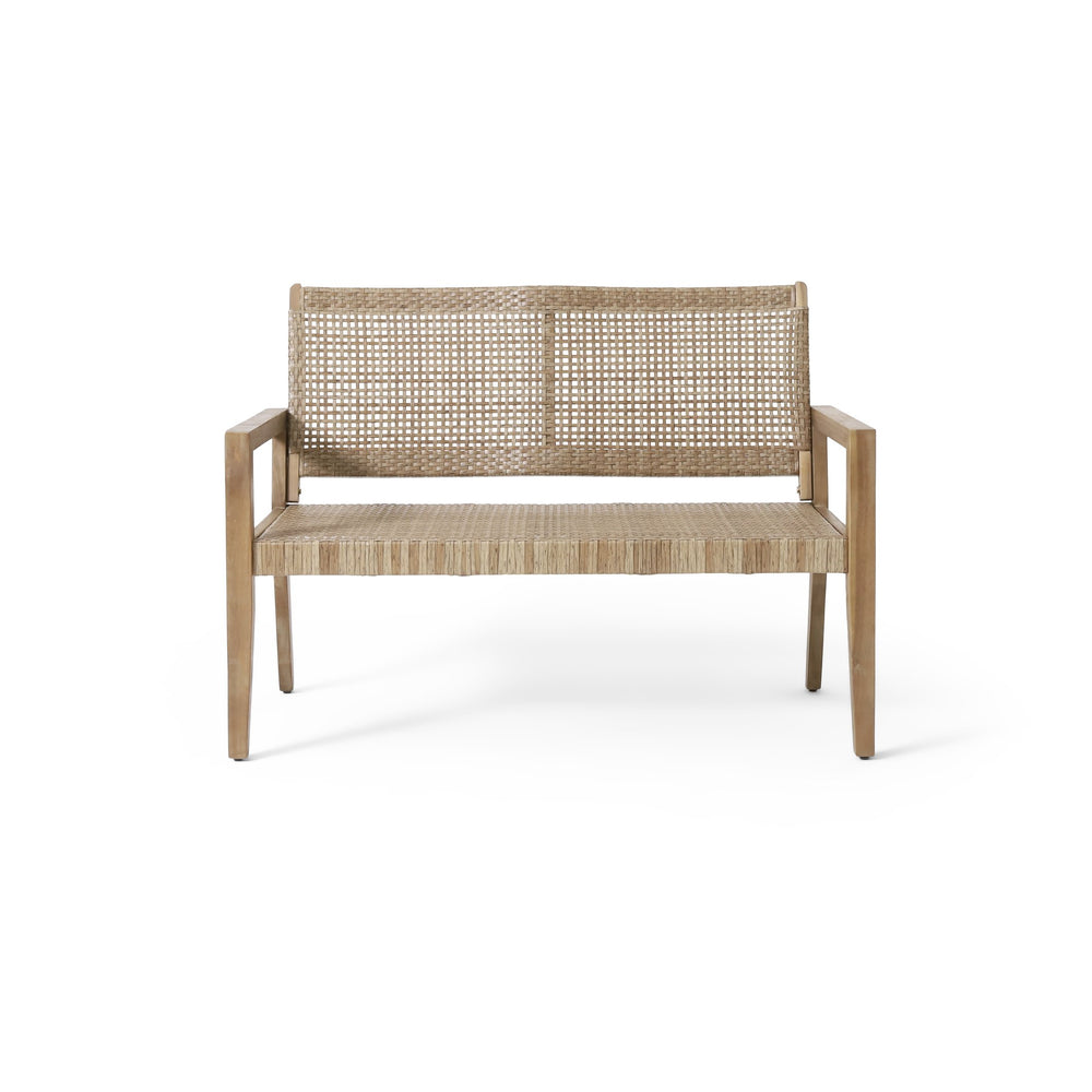 English Elm Christopher Knight Home® - Outdoor Wicker and Acacia Wood Loveseat - Weather-Resistant, Easy Assembly, Coastal Minimalist Design (96) 74229.00MLBRN