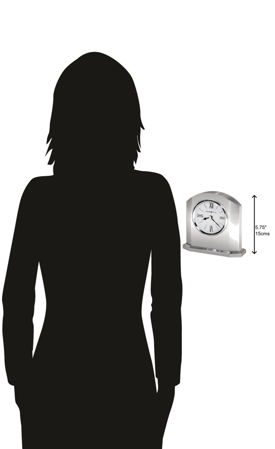 Hekman Furniture 645753 Howard Miller Lincoln Silver Table Clock - Elegant Design With Quartz Movement & Felt Base  Lincoln Tabletop Clock 645753