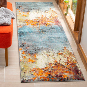Safavieh Glacier 125 Power Loomed Contemporary Rug Blue / Multi GLA125B-4SQ