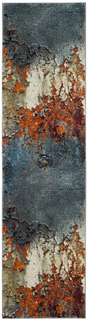 Safavieh Glacier 125 Power Loomed Contemporary Rug Blue / Multi GLA125B-4SQ