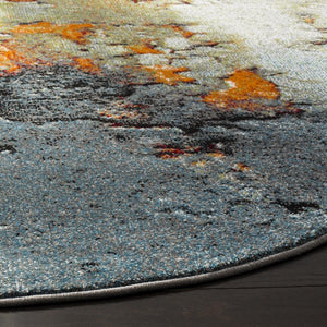 Safavieh Glacier 125 Power Loomed Contemporary Rug Blue / Multi GLA125B-4SQ